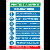 Placuta reflectorizanta pentru santier obligatoriu echipamente de protectia muncii